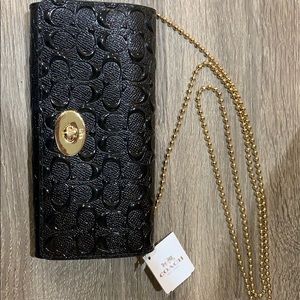 NWT Coach wallet with chain